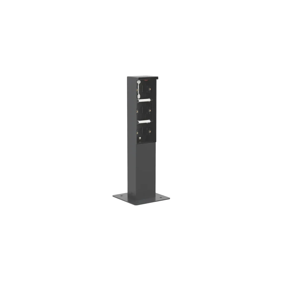 SØJLE 3X MODUL MED FLANGE SORT