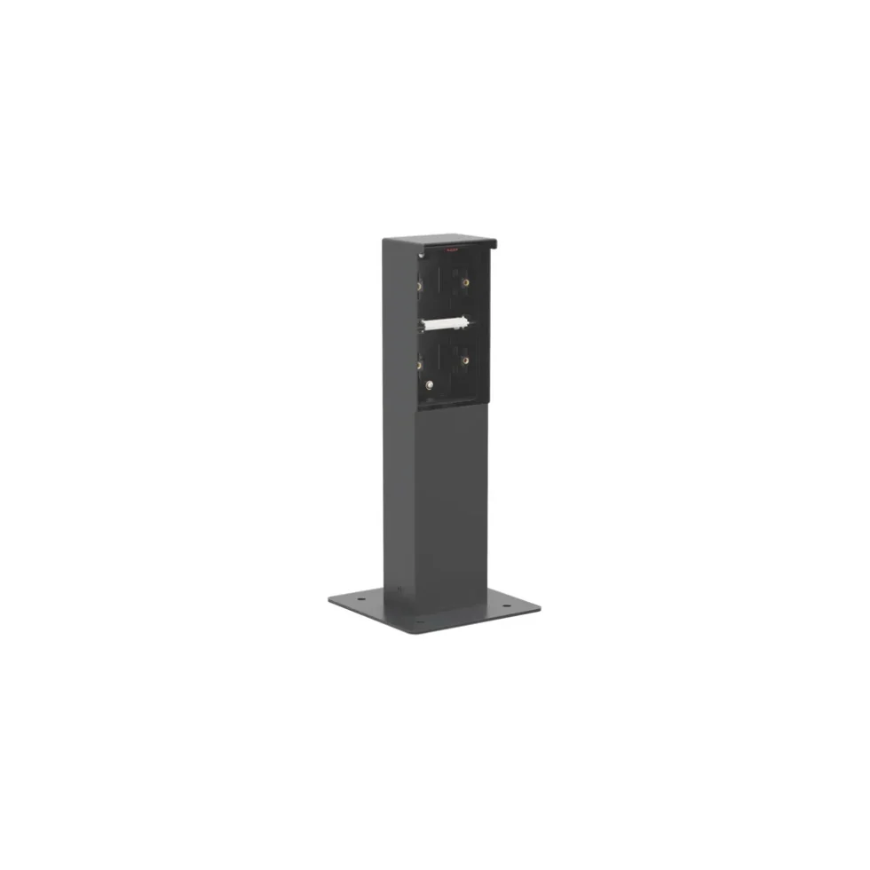 SØJLE 2X MODUL MED FLANGE SORT