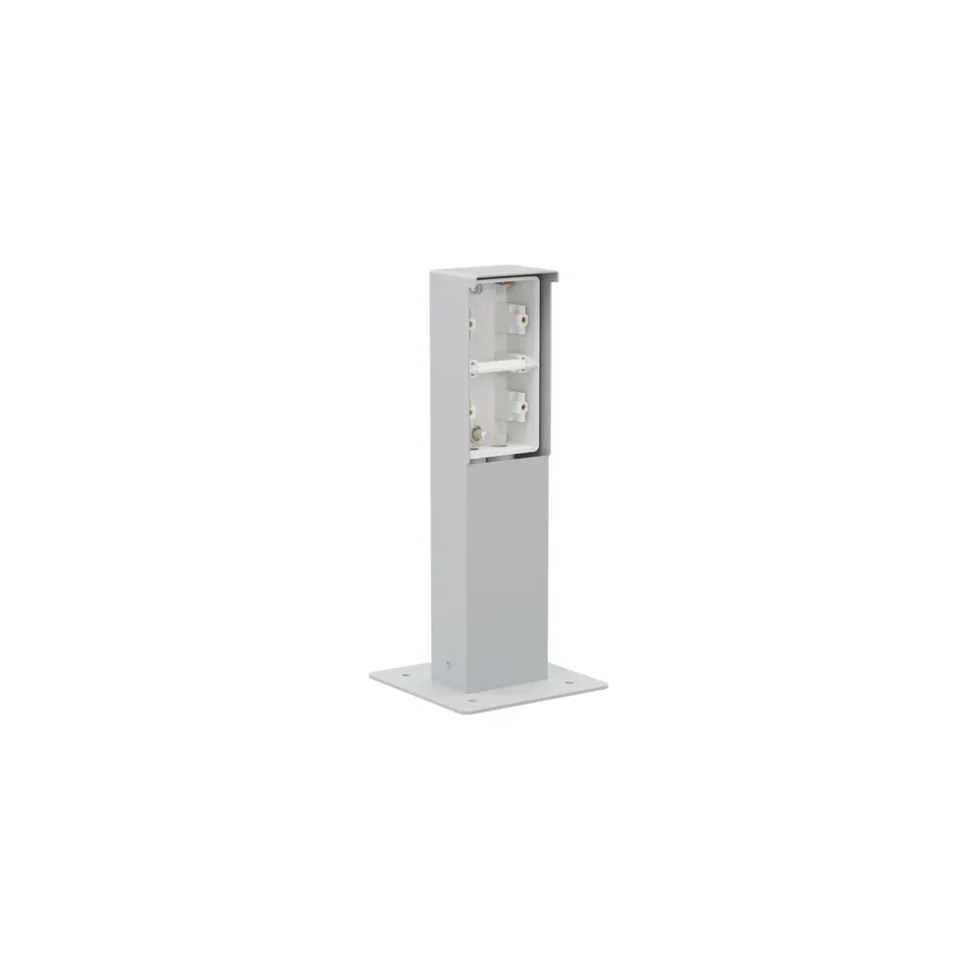 SØJLE 2X MODUL MED FLANGE GRÅ