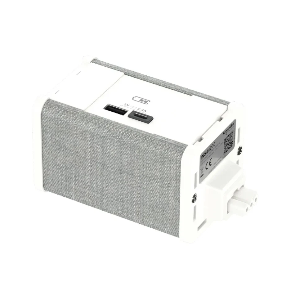 MØBELBOKS USB A/C HVID-GRÅ