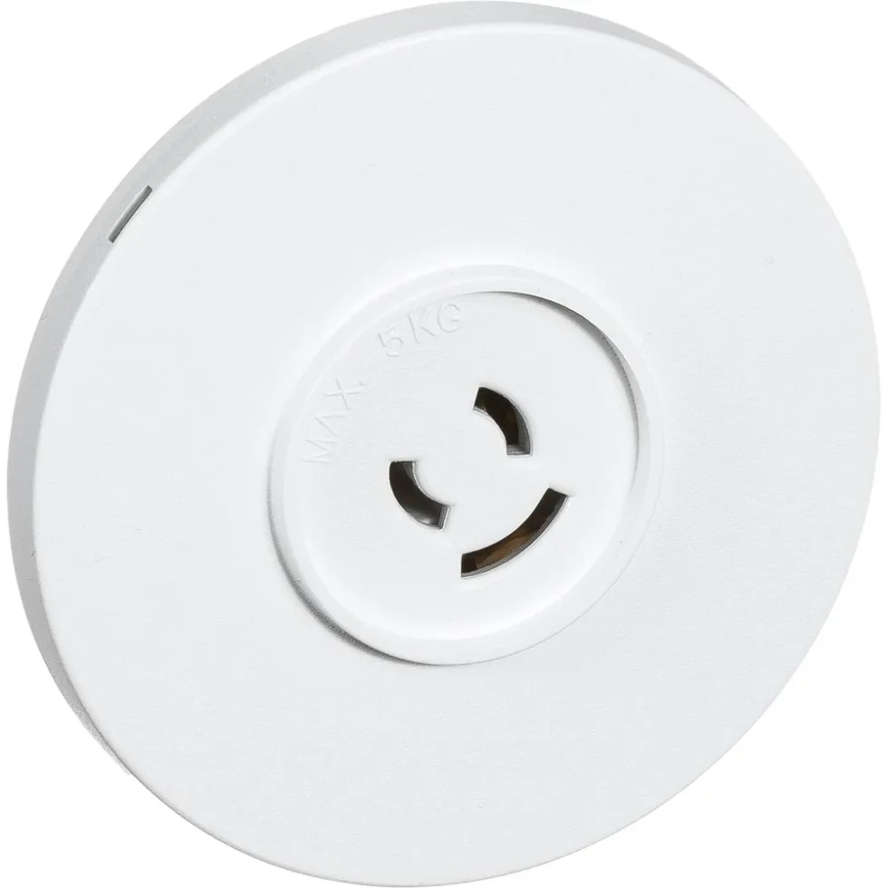 LAMPESTIKKONTAKT Ø80 2L+J HVID