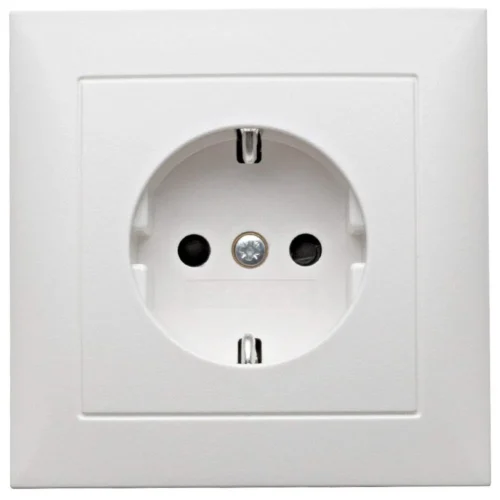 STIKKONTAKT KOMPLET 1 MODUL S. HVID