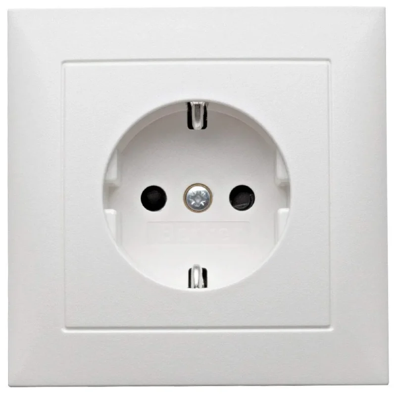 STIKKONTAKT KOMPLET 1 MODUL S. HVID