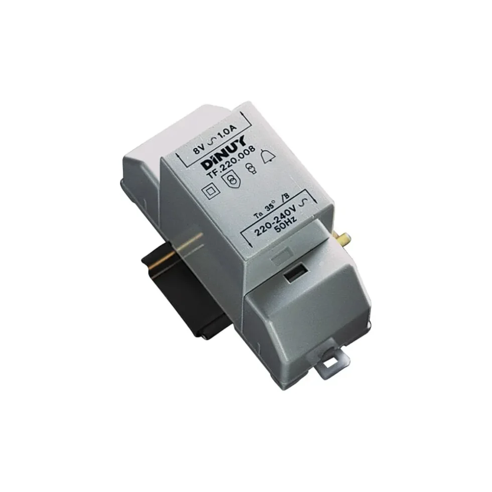 TRAFO 8V/230V 1A DIN/VÆG MONTAG