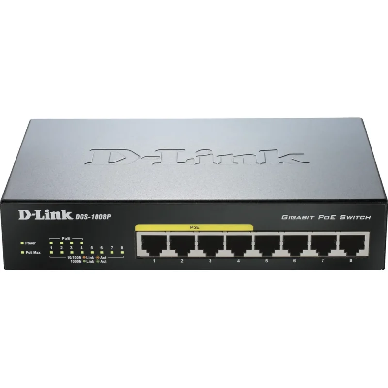 SWITCH 8XGIGA POE DGS-1008P
