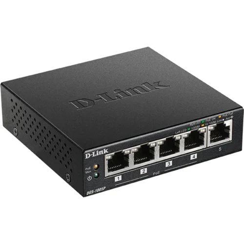 SWITCH 5X GIGABIT - 4X POE+ DGS-1005P