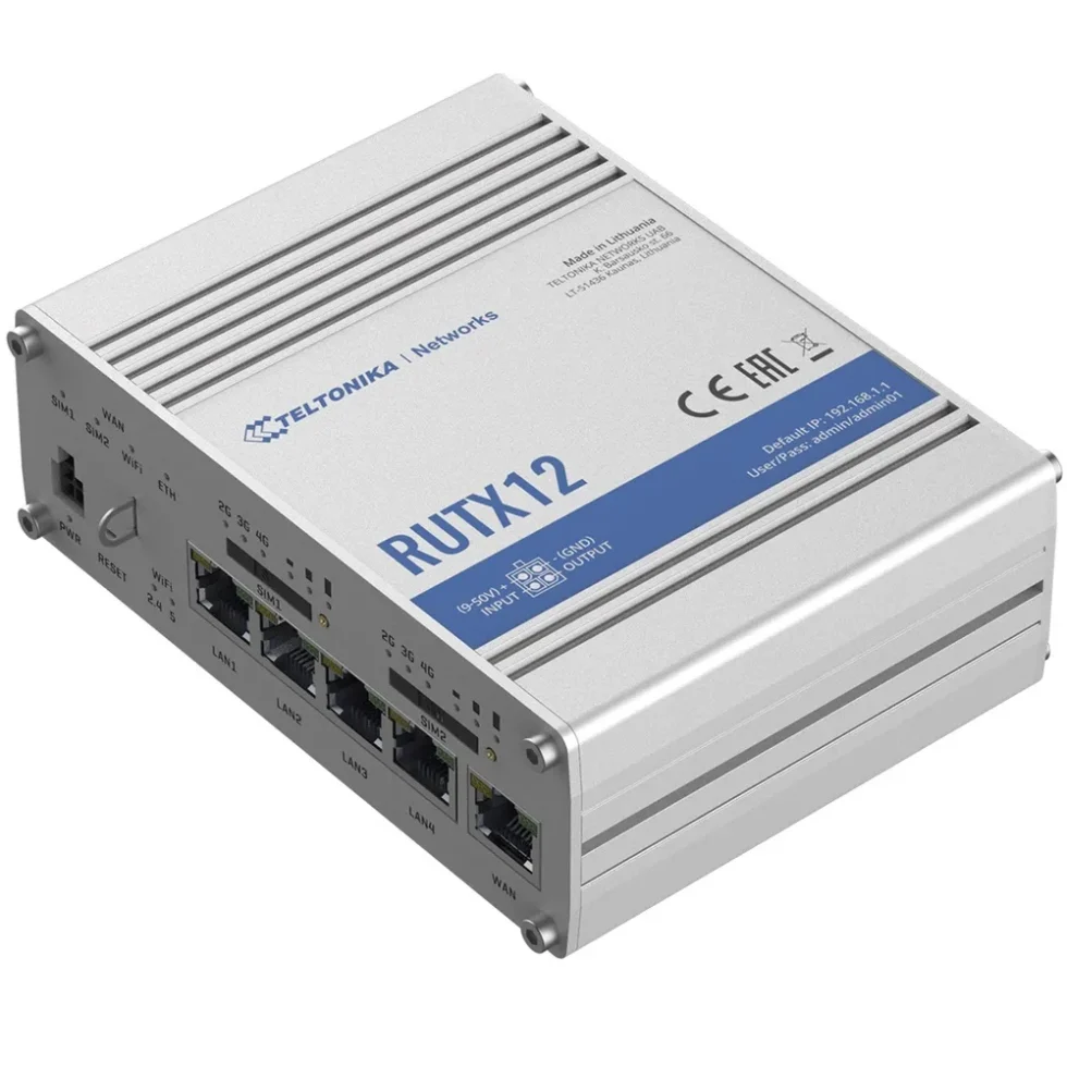RUTX12 DUAL 4G/LTE CAT 6 ROUTER