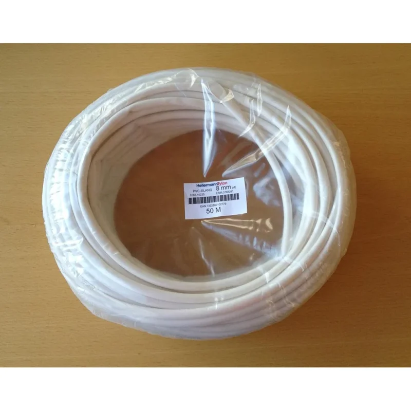 PVC SLANGE 6MM HVID 100M