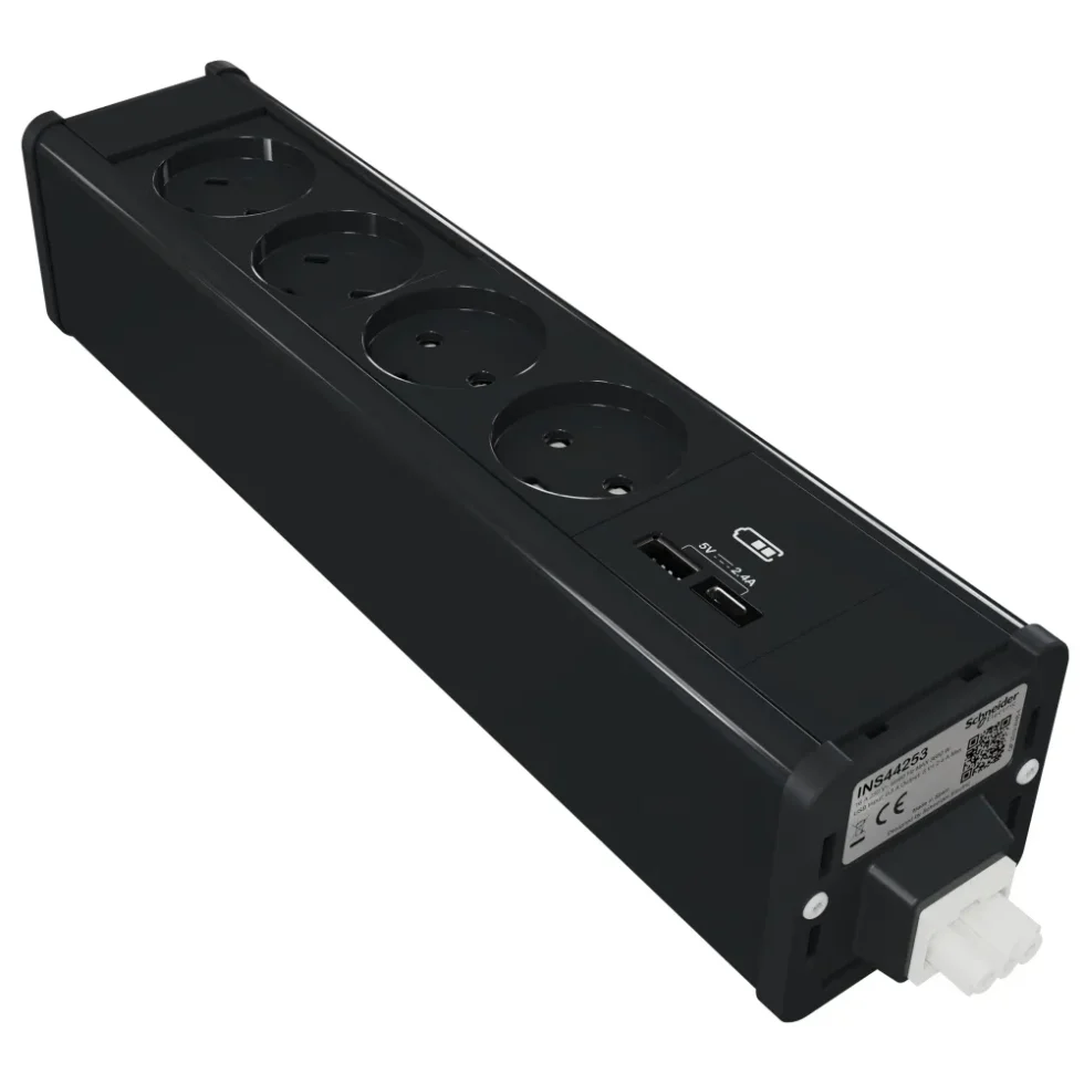 MØBELBOKS 2W/2R DK SO+USBA/C - ANTHRA