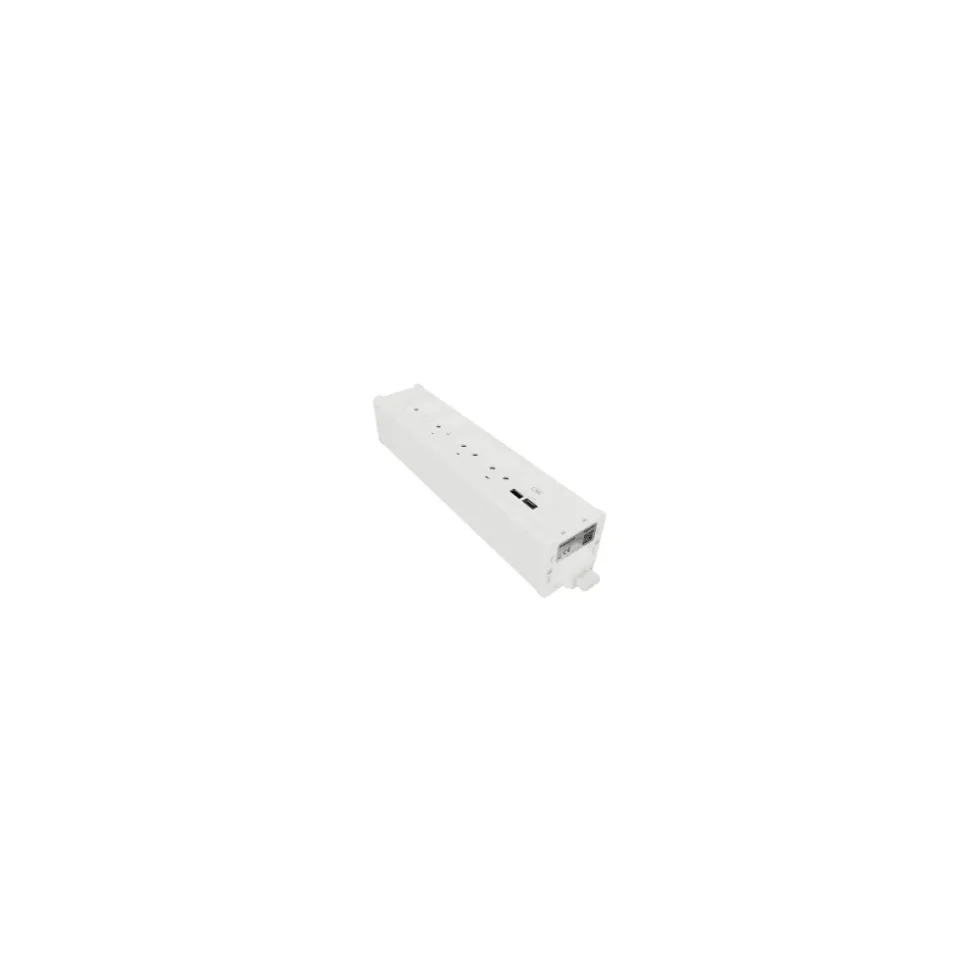 MØBELBOKS 4X230V + USB A/C HVID