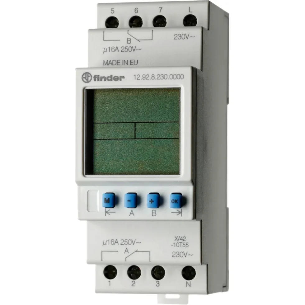 Tidsrelæ 2CO 16A 230VAC