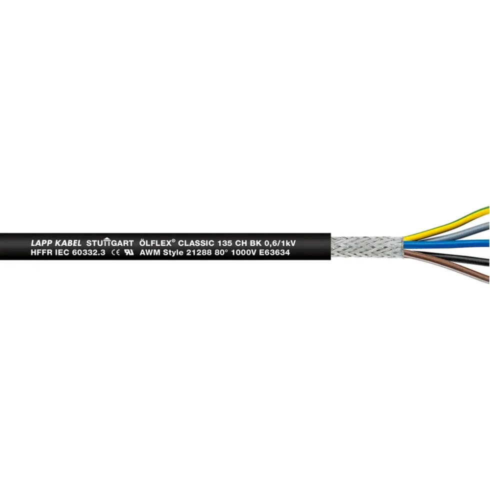 ÖLFLEX CLASSI 135CH BK 0,6/1kV2X1,5 T500