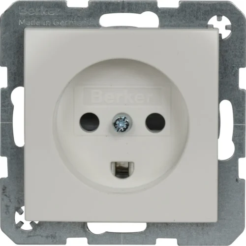 STIKKONTAKT DANSK M JORD S./B HVID BLANK