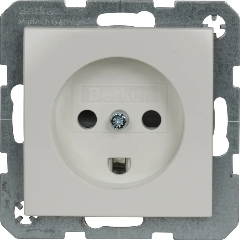 STIKKONTAKT DANSK M JORD S./B HVID BLANK