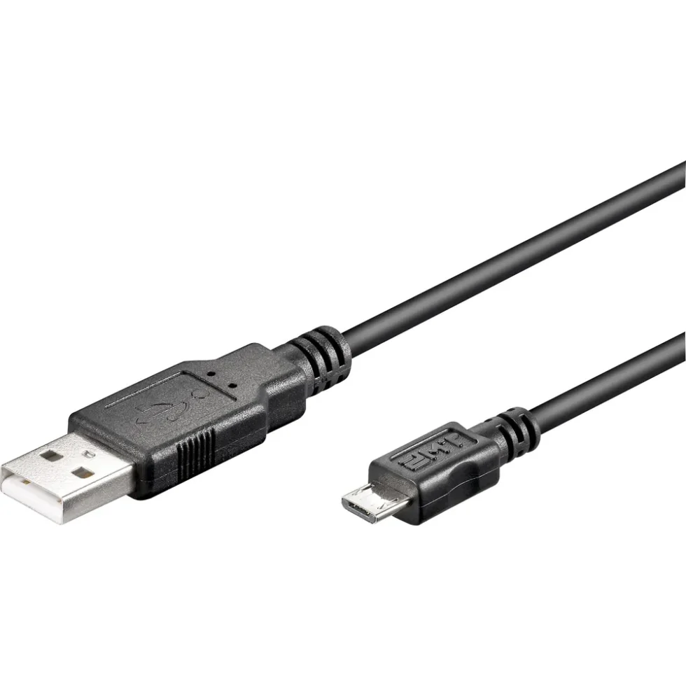 USB KABEL, USB-A TIL MICRO USB B, 1,8M