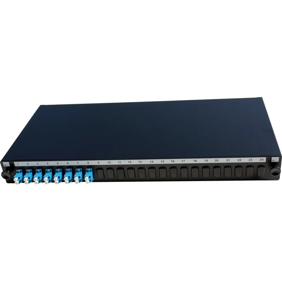FIBERPANEL 1 HE M/8X LC DX SM ADAPTER
