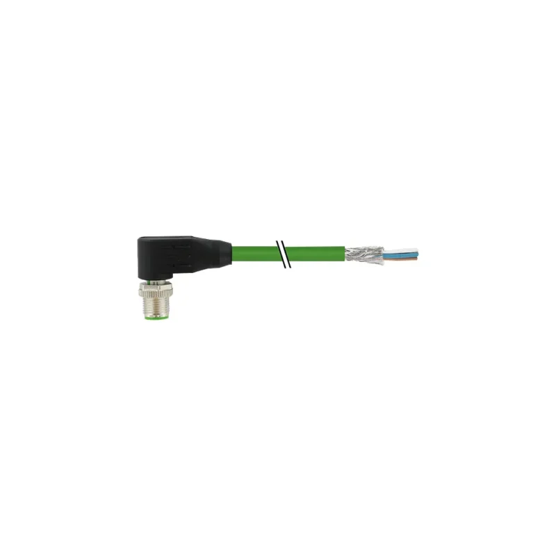 M12 HAN 90 2X2X0.34 GRØN ETHERNET 10M