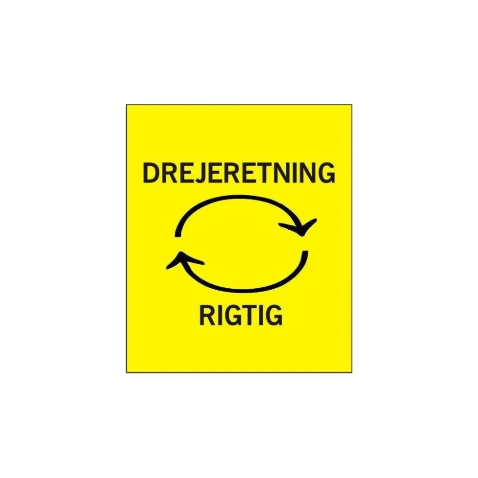 Skilt H25 gult med sort tekst.