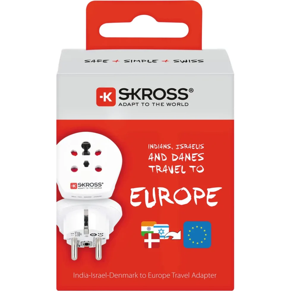 ADAPTER, DK, INDIA & ISRAEL TO EUROPE