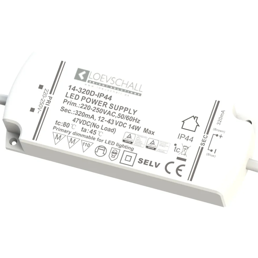 ID-LED DRIVER 320MA 4,5-15W DÆMPBAR