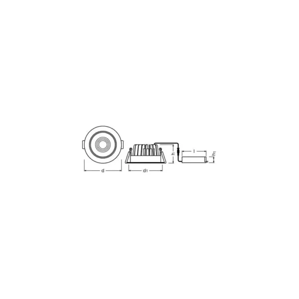 SPOT FIRE PROOF DIM 8W/4000K SØLV IP65