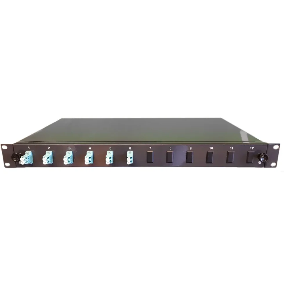 FIBERPANEL 1HE MED 6X LC/DX OM3 KOMPLET