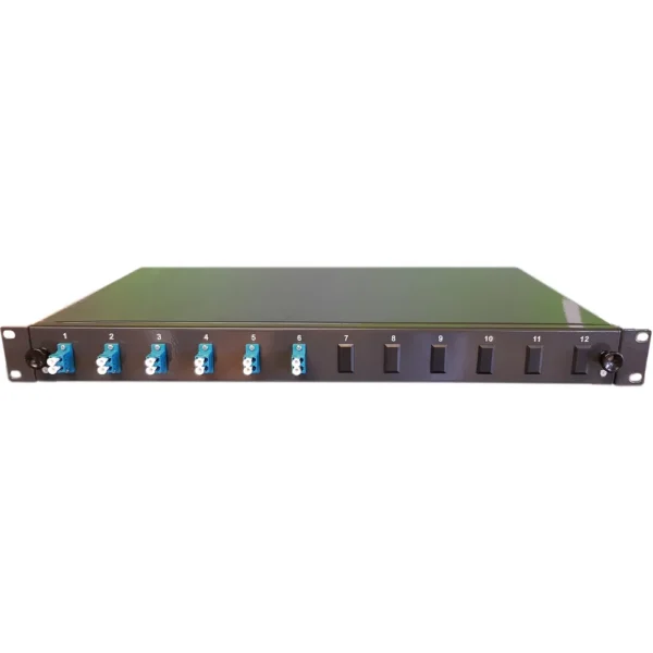 FIBERPANEL 1HE MED 6X LC/DX OS2 KOMPLET