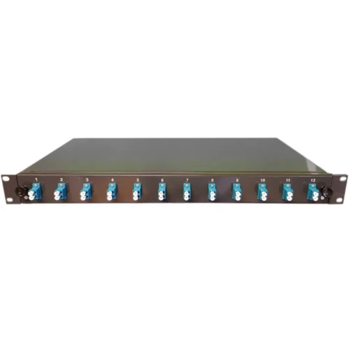 FIBERPANEL 1HE MED 12X LC/DX OS2 KOMPLET