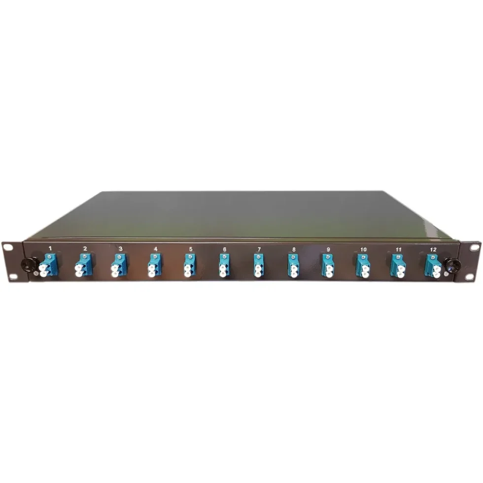FIBERPANEL 1HE MED 12X LC/DX OS2 KOMPLET