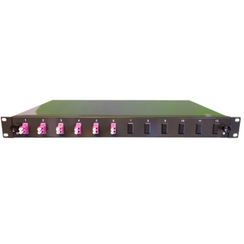 FIBERPANEL 1HE MED 6X LC/DX OM4 KOMPLET