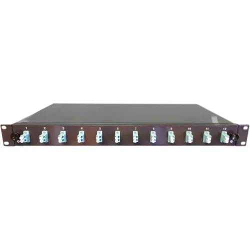 FIBERPANEL 1HE MED 12X LC/DX OM3 KOMPLET