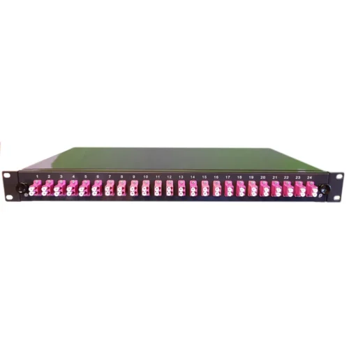 FIBERPANEL 1HE MED 24X LC/DX OM4 KOMPLET
