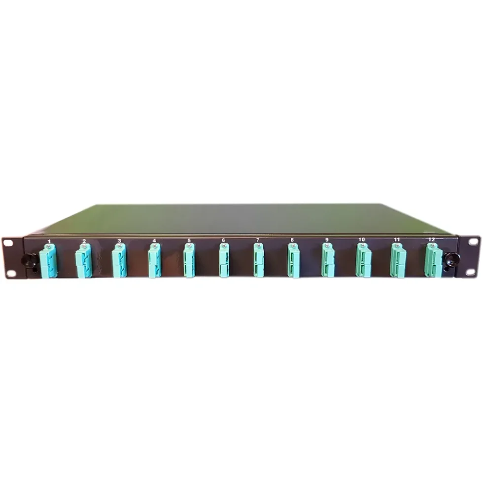 FIBERPANEL 1HE MED 12X SC/DX OM3 KOMPLET