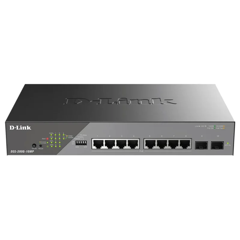 SWITCH 8X GIGABIT POE+, 2X 1G SFP