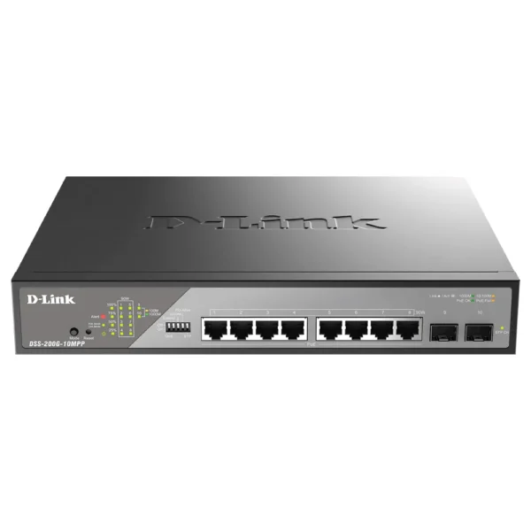 SWITCH 8X GIGABIT POE++, 2X 1G SFP