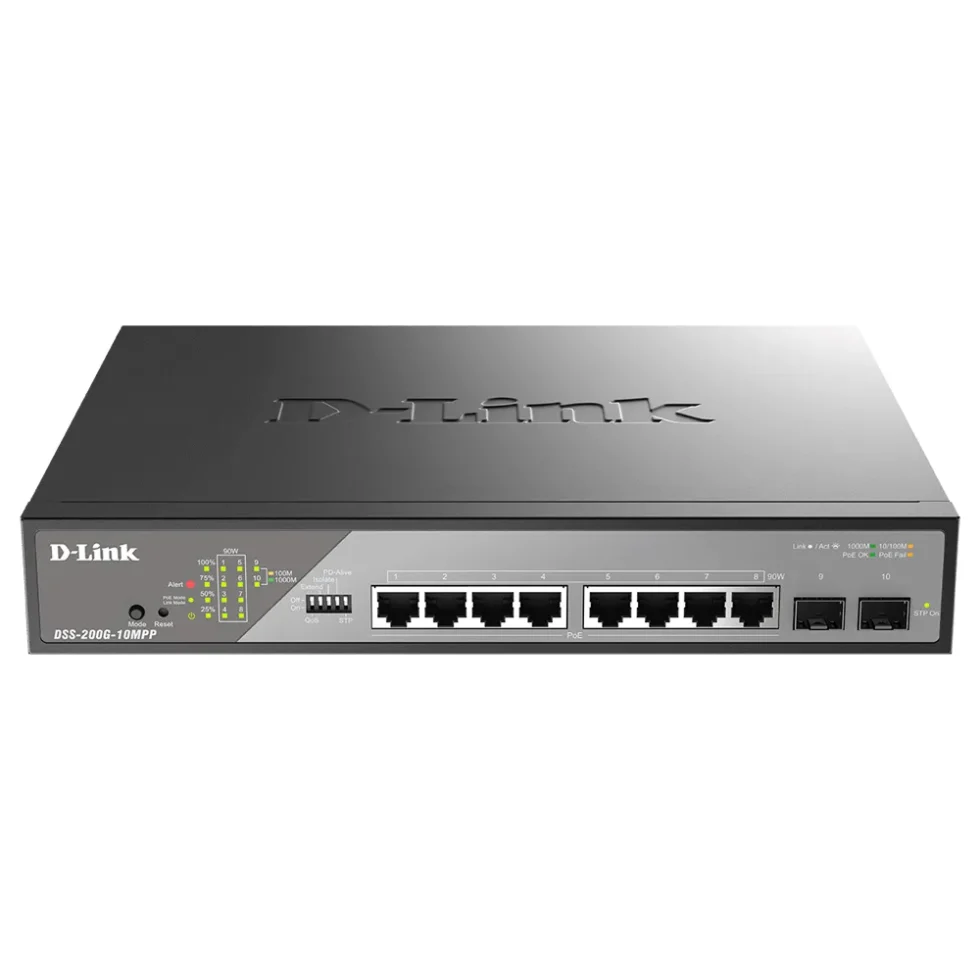 SWITCH 8X GIGABIT POE++, 2X 1G SFP