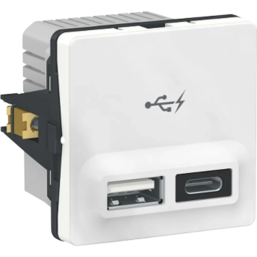FUGA 1M USB A+C CHARGER 2,4A, WH