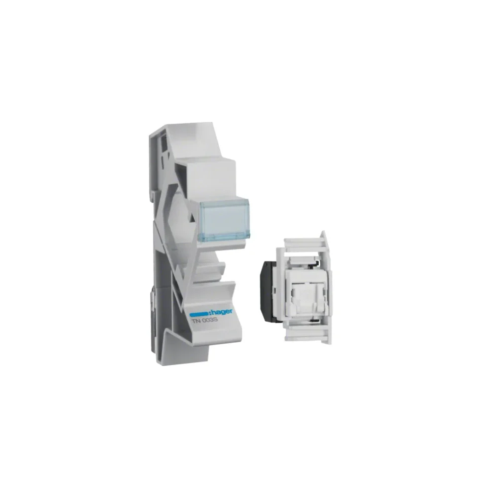 PATCH MODUL 4XRJ45 DINSKINNE MONTERING