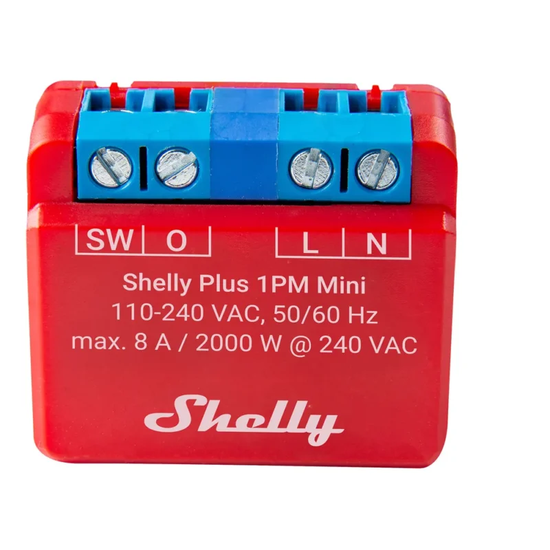 SHELLY PLUS 1PM MINI - WIFI 8A RELÆ