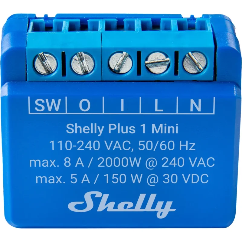 SHELLY PLUS 1 MINI - WIFI 8A RELÆ