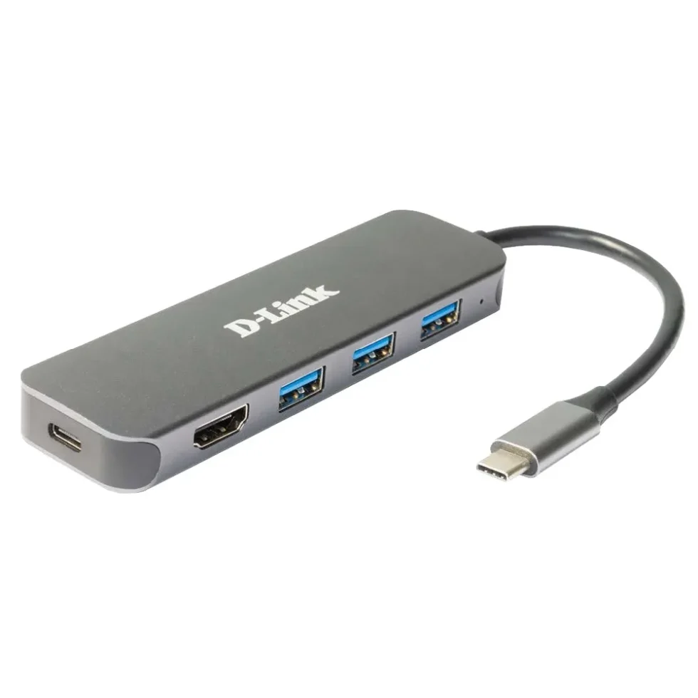 USB-C HUB, 5-I-1, MED HDMI & POWER