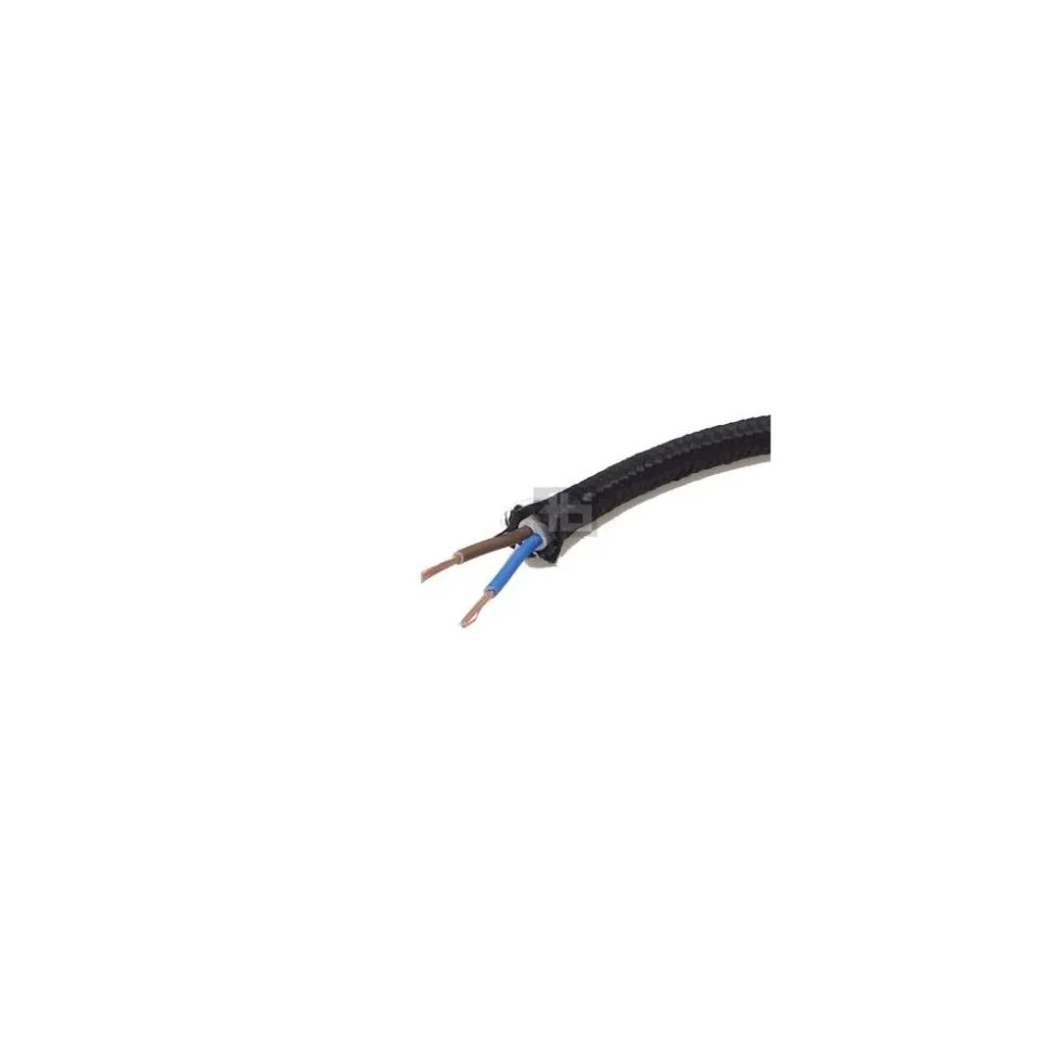 LEDNING 2X0,75 70 GR TEXTIL SORT RG25