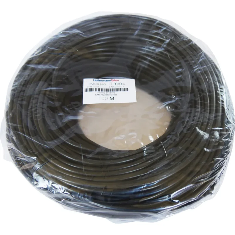 PVC SLANGE 4MM BK 100M