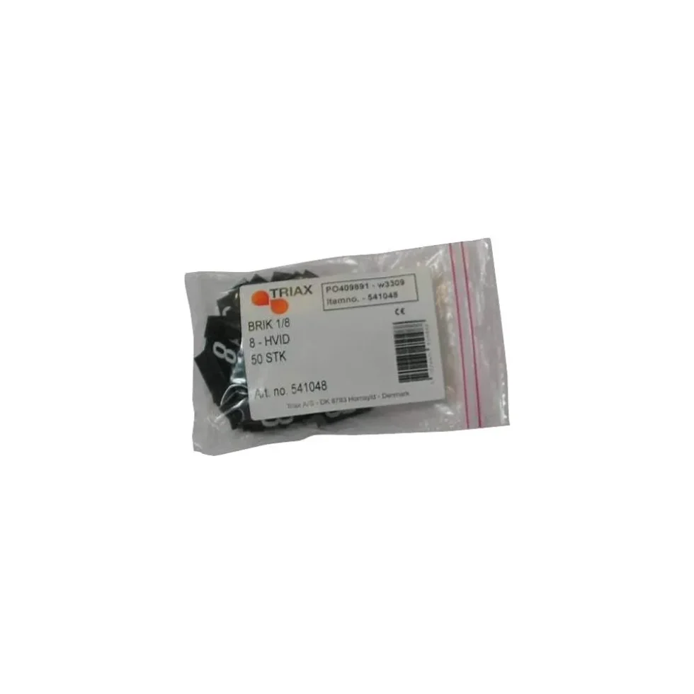 BRIK HVID "8" KS 1/8