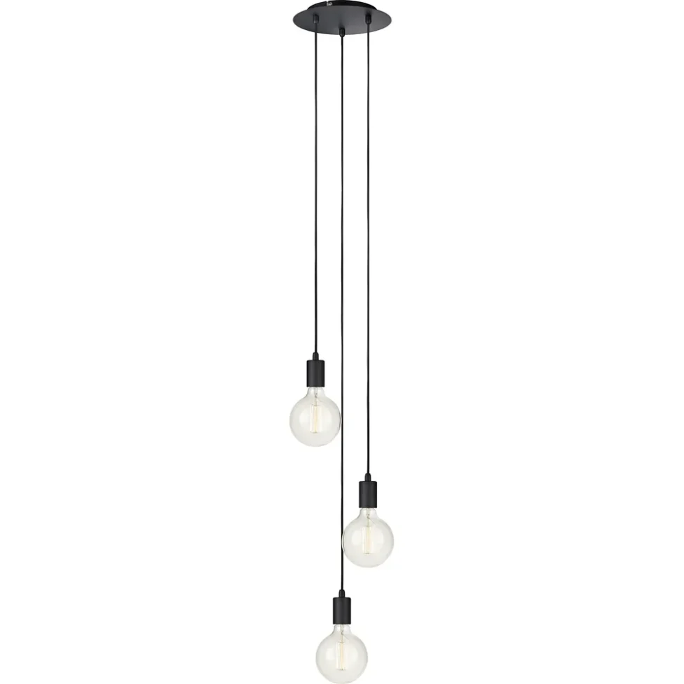 SKY PENDEL FOR 3XE27 RUND, SORT