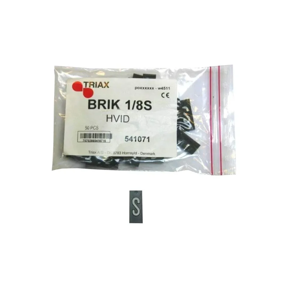 BRIK "S" 1/8 HVID