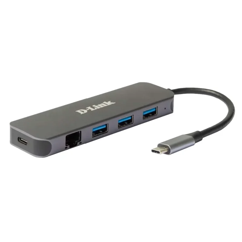 USB-C HUB, 5-I-1 MED 1G ETHERNET & POWER