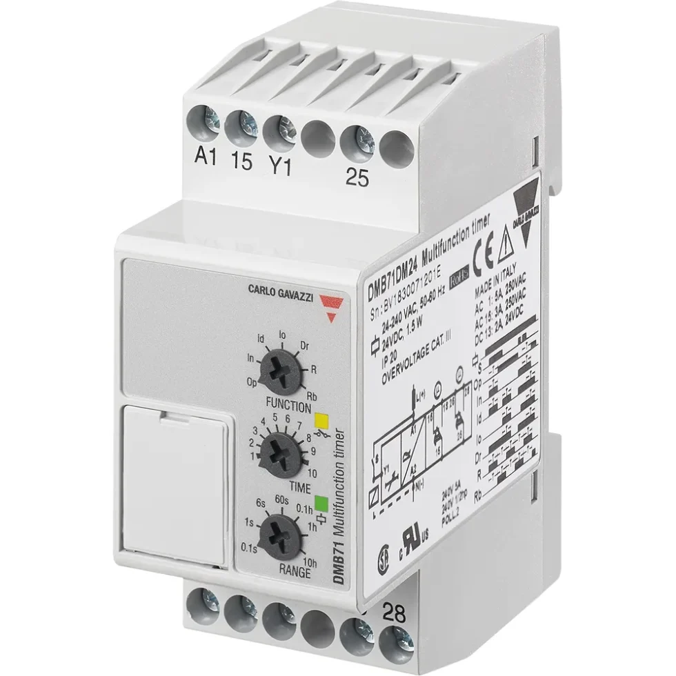 TIMER 24VDC&24-240VAC/DC 0,1S-100T 2P