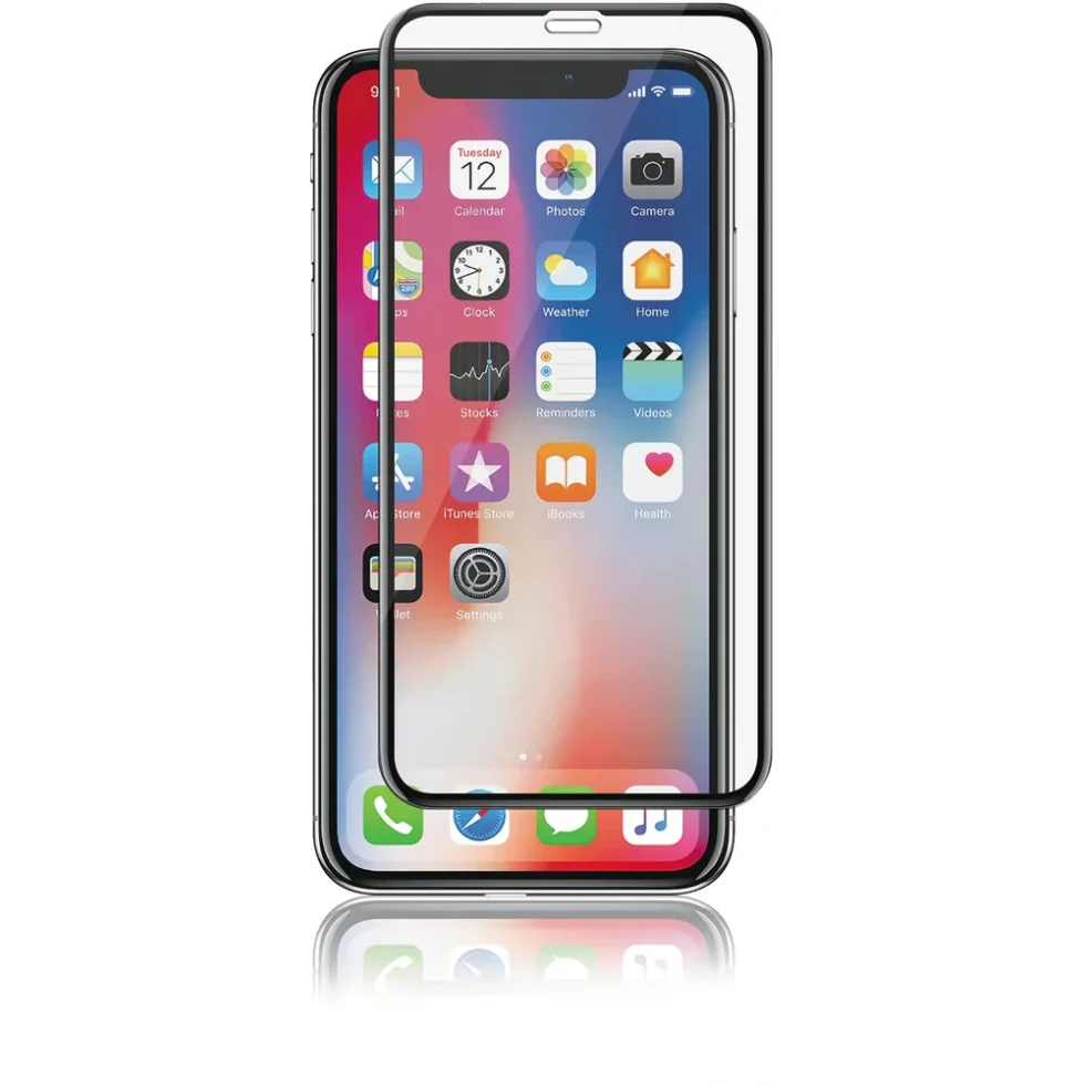 IPHONE X/XS, CURVED GLASS, SORT