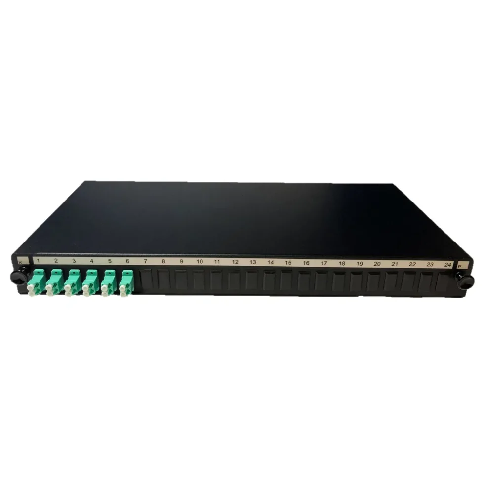FIBERPANEL 1HE BESTYKKET 6X LC DX OM3